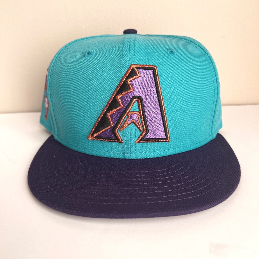 New Era 9FIFTY Arizona Diamondbacks Snapback Hat Teal Purple Cooperstown Mens